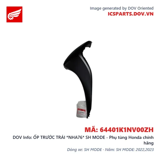 ỐP TRƯỚC TRÁI *NHA76* SH MODE - Phụ tùng Honda chính hãng