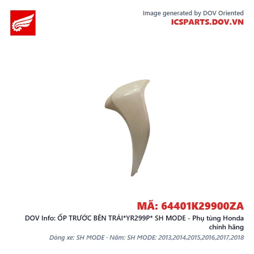 ỐP TRƯỚC BÊN TRÁI*YR299P* SH MODE - Phụ tùng Honda chính hãng