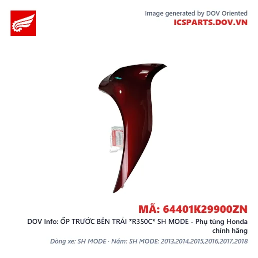 ỐP TRƯỚC BÊN TRÁI *R350C* SH MODE - Phụ tùng Honda chính hãng