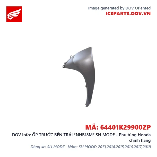 ỐP TRƯỚC BÊN TRÁI *NHB18M* SH MODE - Phụ tùng Honda chính hãng
