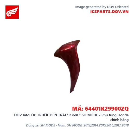 ỐP TRƯỚC BÊN TRÁI *R368C* SH MODE - Phụ tùng Honda chính hãng
