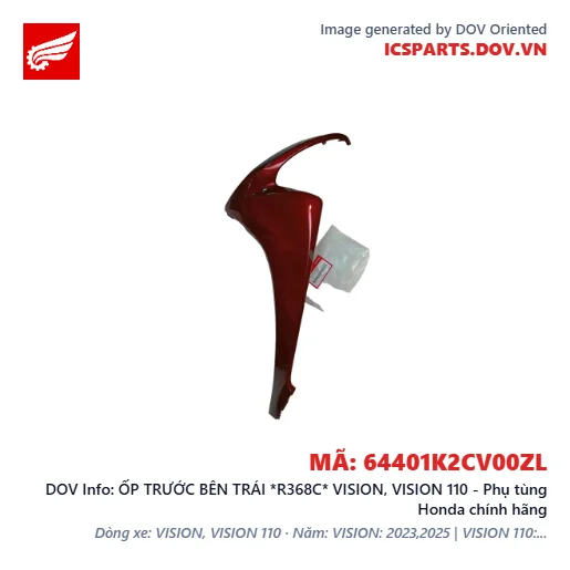 ỐP TRƯỚC BÊN TRÁI *R368C* VISION, VISION 110 - Phụ tùng Honda chính hãng