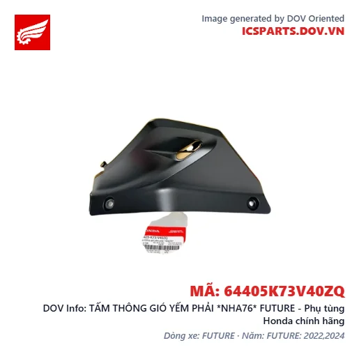 TẤM THÔNG GIÓ YẾM PHẢI *NHA76* FUTURE - Phụ tùng Honda chính hãng