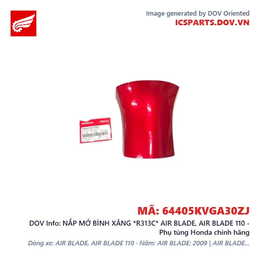 NẮP MỞ BÌNH XĂNG *R313C* AIR BLADE, AIR BLADE 110 - Phụ tùng Honda chính hãng