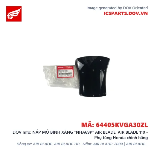 NẮP MỞ BÌNH XĂNG *NHA69P* AIR BLADE, AIR BLADE 110 - Phụ tùng Honda chính hãng