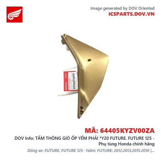 TẤM THÔNG GIÓ ỐP YẾM PHẢI *Y20 FUTURE, FUTURE 125 - Phụ tùng Honda chính hãng