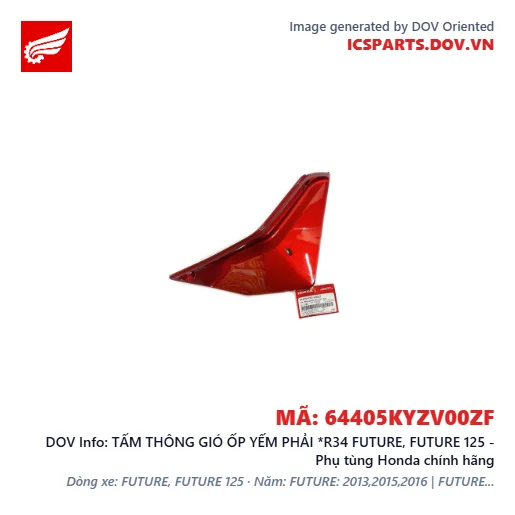 TẤM THÔNG GIÓ ỐP YẾM PHẢI *R34 FUTURE, FUTURE 125 - Phụ tùng Honda chính hãng