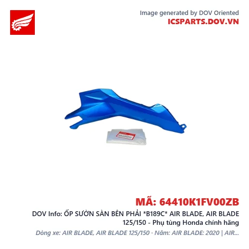 ỐP SƯỜN SÀN BÊN PHẢI *B189C* AIR BLADE, AIR BLADE 125/150 - Phụ tùng Honda chính hãng