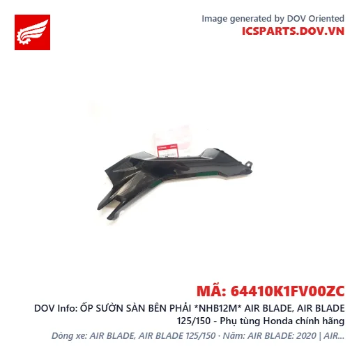 ỐP SƯỜN SÀN BÊN PHẢI *NHB12M* AIR BLADE, AIR BLADE 125/150 - Phụ tùng Honda chính hãng