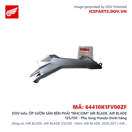 ỐP SƯỜN SÀN BÊN PHẢI *NHC35M* AIR BLADE, AIR BLADE 125/150 - Phụ tùng Honda chính hãng
