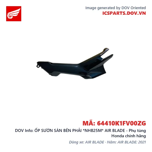 ỐP SƯỜN SÀN BÊN PHẢI *NHB25M* AIR BLADE - Phụ tùng Honda chính hãng