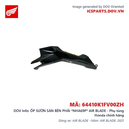 ỐP SƯỜN SÀN BÊN PHẢI *NHA69P* AIR BLADE - Phụ tùng Honda chính hãng