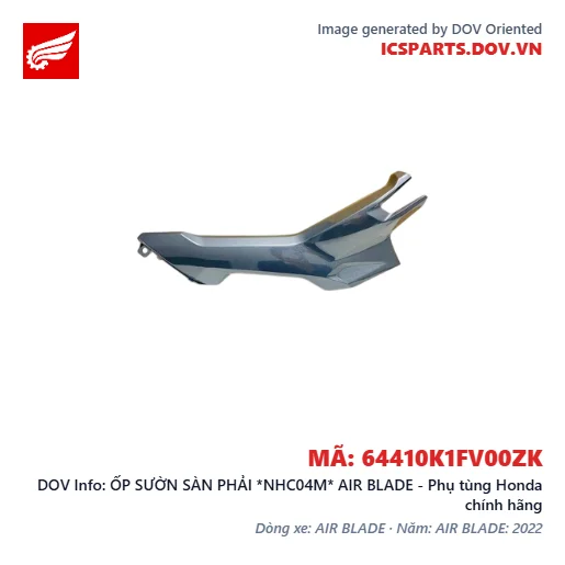 ỐP SƯỜN SÀN PHẢI *NHC04M* AIR BLADE - Phụ tùng Honda chính hãng