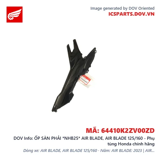 ỐP SÀN PHẢI *NHB25* AIR BLADE, AIR BLADE 125/160 - Phụ tùng Honda chính hãng