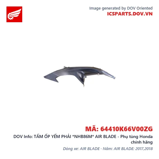 TẤM ỐP YẾM PHẢI *NHB86M* AIR BLADE - Phụ tùng Honda chính hãng