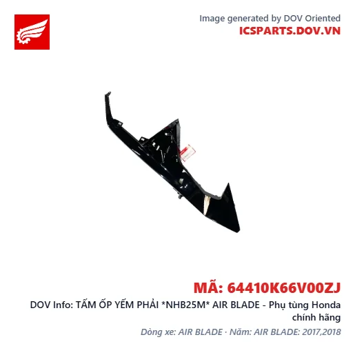 TẤM ỐP YẾM PHẢI *NHB25M* AIR BLADE - Phụ tùng Honda chính hãng