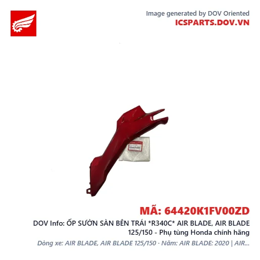 ỐP SƯỜN SÀN BÊN TRÁI *R340C* AIR BLADE, AIR BLADE 125/150 - Phụ tùng Honda chính hãng