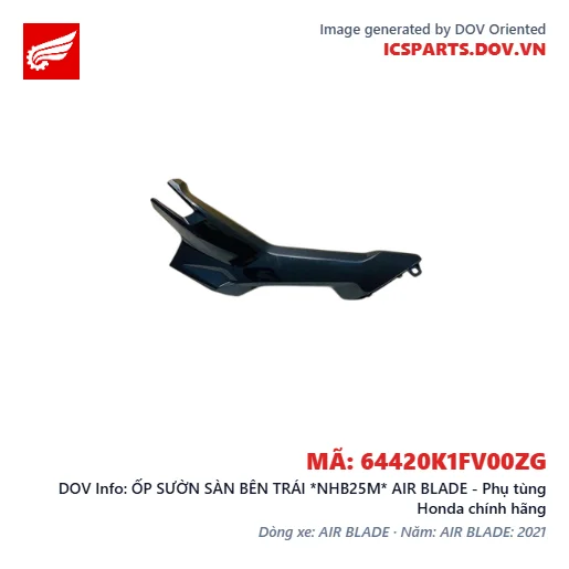 ỐP SƯỜN SÀN BÊN TRÁI *NHB25M* AIR BLADE - Phụ tùng Honda chính hãng