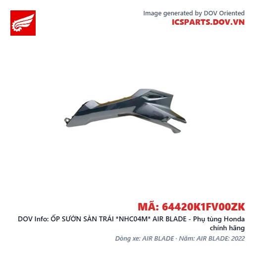 ỐP SƯỜN SÀN TRÁI *NHC04M* AIR BLADE - Phụ tùng Honda chính hãng