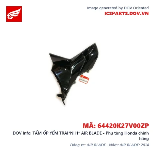 TẤM ỐP YẾM TRÁI*NH1* AIR BLADE - Phụ tùng Honda chính hãng