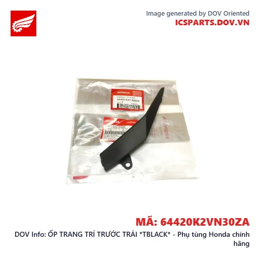 ỐP TRANG TRÍ TRƯỚC TRÁI *TBLACK* - Phụ tùng Honda chính hãng