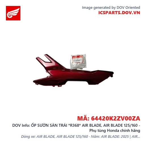 ỐP SƯỜN SÀN TRÁI *R368* AIR BLADE, AIR BLADE 125/160 - Phụ tùng Honda chính hãng