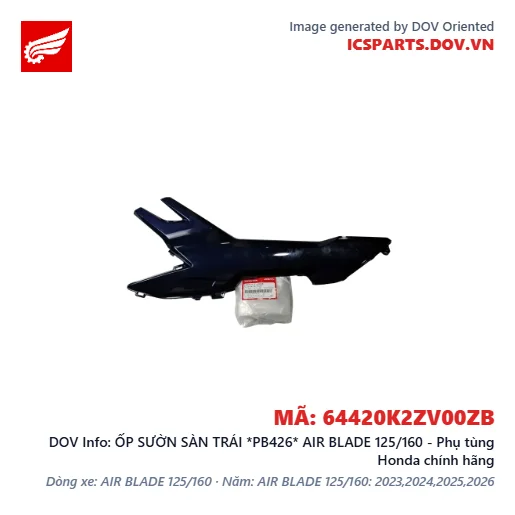 ỐP SƯỜN SÀN TRÁI *PB426* AIR BLADE 125/160 - Phụ tùng Honda chính hãng