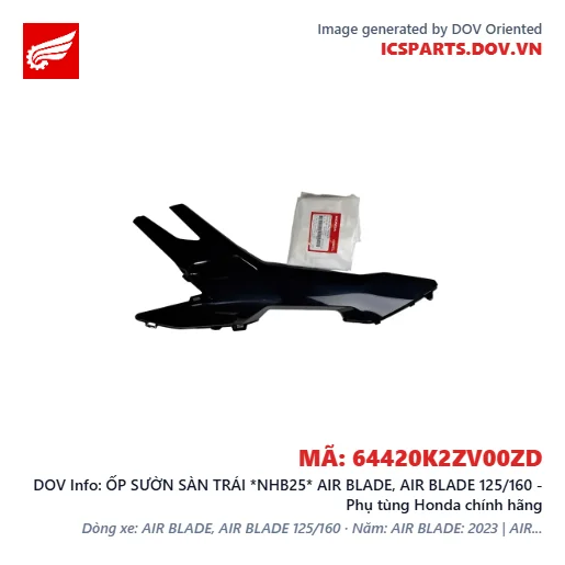 ỐP SƯỜN SÀN TRÁI *NHB25* AIR BLADE, AIR BLADE 125/160 - Phụ tùng Honda chính hãng