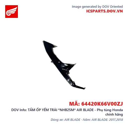TẤM ỐP YẾM TRÁI *NHB25M* AIR BLADE - Phụ tùng Honda chính hãng
