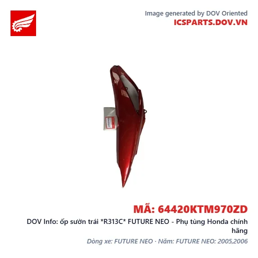 ốp sườn trái *R313C* FUTURE NEO - Phụ tùng Honda chính hãng