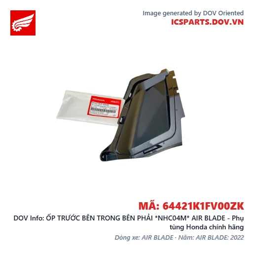 ỐP TRƯỚC BÊN TRONG BÊN PHẢI *NHC04M* AIR BLADE - Phụ tùng Honda chính hãng