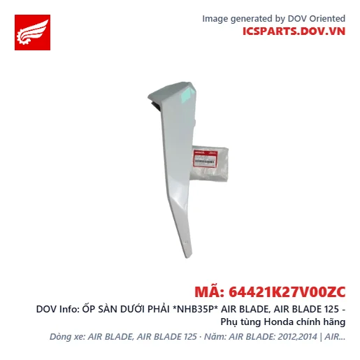 ỐP SÀN DƯỚI PHẢI *NHB35P* AIR BLADE, AIR BLADE 125 - Phụ tùng Honda chính hãng