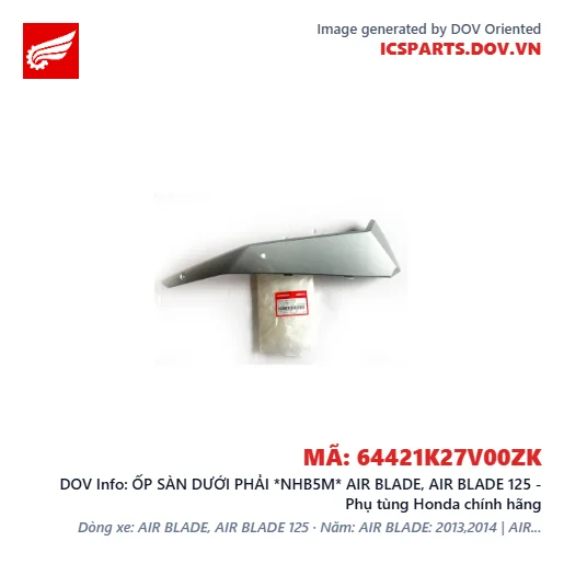ỐP SÀN DƯỚI PHẢI *NHB5M* AIR BLADE, AIR BLADE 125 - Phụ tùng Honda chính hãng