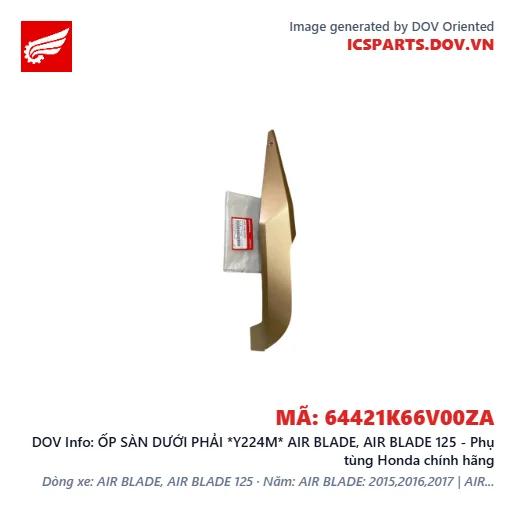 ỐP SÀN DƯỚI PHẢI *Y224M* AIR BLADE, AIR BLADE 125 - Phụ tùng Honda chính hãng