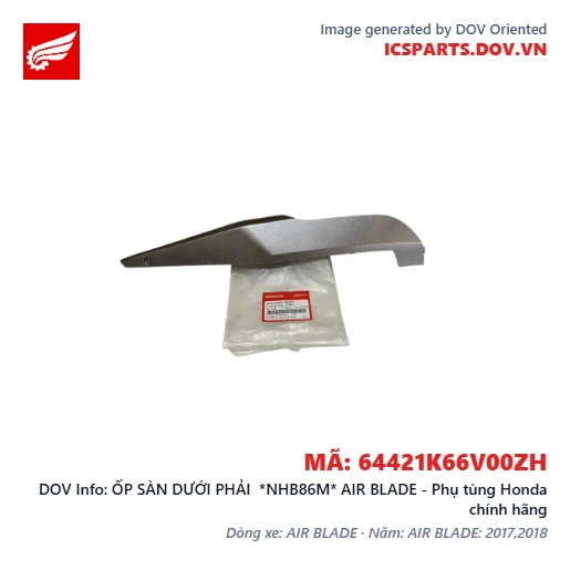 ỐP SÀN DƯỚI PHẢI  *NHB86M* AIR BLADE - Phụ tùng Honda chính hãng