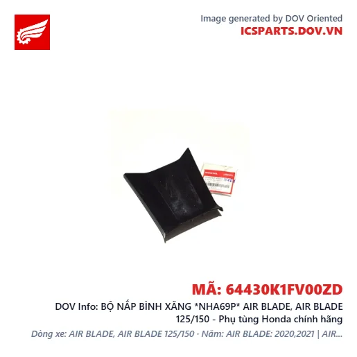 BỘ NẮP BÌNH XĂNG *NHA69P* AIR BLADE, AIR BLADE 125/150 - Phụ tùng Honda chính hãng