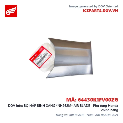 BỘ NẮP BÌNH XĂNG *NH262M* AIR BLADE - Phụ tùng Honda chính hãng