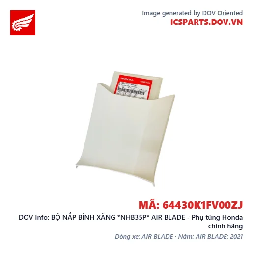 BỘ NẮP BÌNH XĂNG *NHB35P* AIR BLADE - Phụ tùng Honda chính hãng