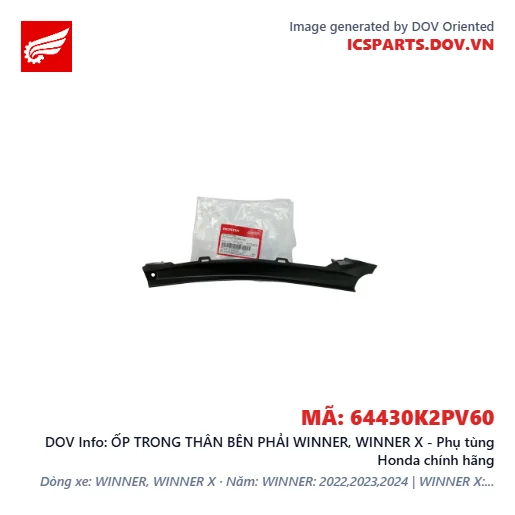 ỐP TRONG THÂN BÊN PHẢI WINNER, WINNER X - Phụ tùng Honda chính hãng