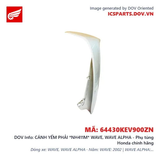 CÁNH YẾM PHẢI *NH411M* WAVE, WAVE ALPHA - Phụ tùng Honda chính hãng
