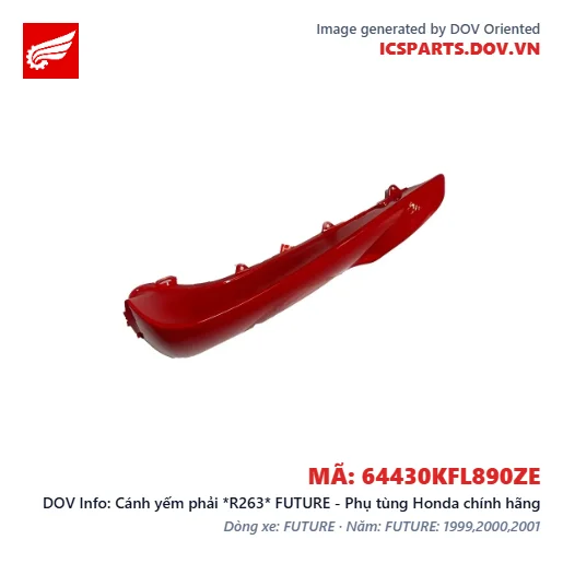 Cánh yếm phải *R263* FUTURE - Phụ tùng Honda chính hãng