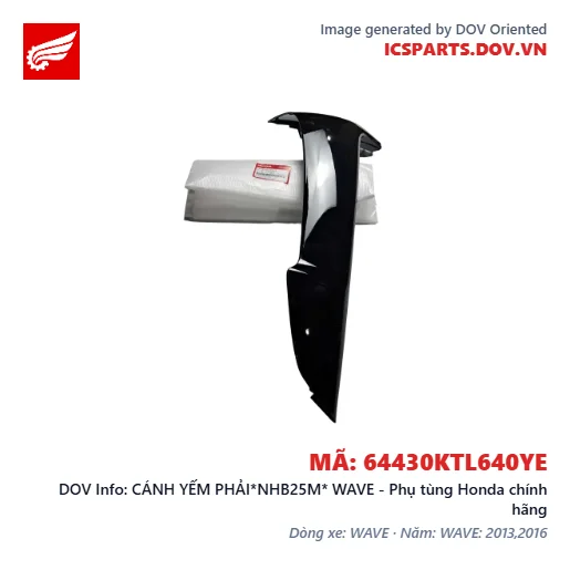 CÁNH YẾM PHẢI*NHB25M* WAVE - Phụ tùng Honda chính hãng
