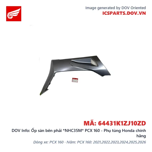 Ốp sàn bên phải *NHC35M* PCX 160 - Phụ tùng Honda chính hãng
