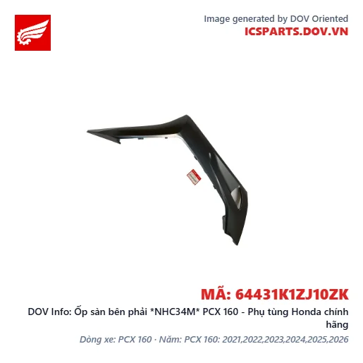 Ốp sàn bên phải *NHC34M* PCX 160 - Phụ tùng Honda chính hãng