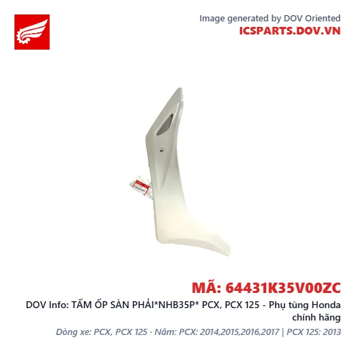 TẤM ỐP SÀN PHẢI*NHB35P* PCX, PCX 125 - Phụ tùng Honda chính hãng