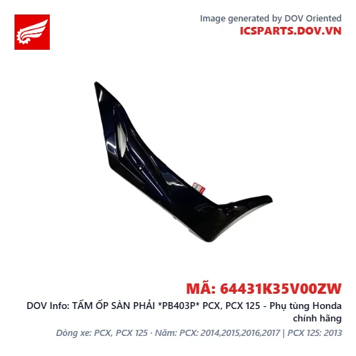 TẤM ỐP SÀN PHẢI *PB403P* PCX, PCX 125 - Phụ tùng Honda chính hãng