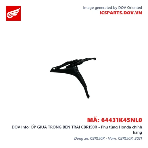 ỐP GIỮA TRONG BÊN TRÁI CBR150R - Phụ tùng Honda chính hãng