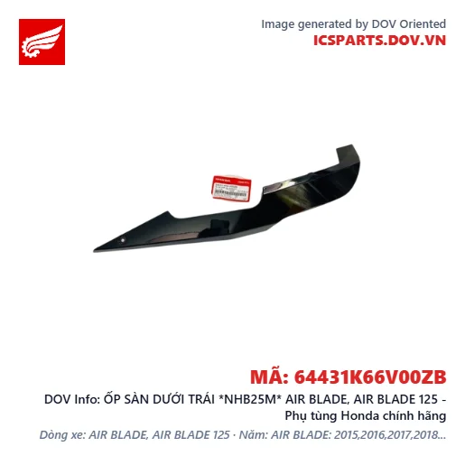 ỐP SÀN DƯỚI TRÁI *NHB25M* AIR BLADE, AIR BLADE 125 - Phụ tùng Honda chính hãng