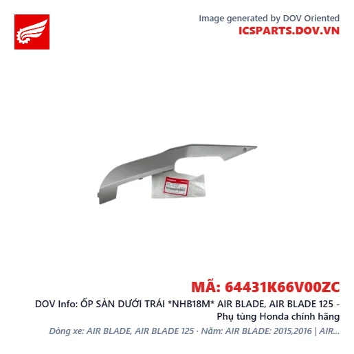 ỐP SÀN DƯỚI TRÁI *NHB18M* AIR BLADE, AIR BLADE 125 - Phụ tùng Honda chính hãng