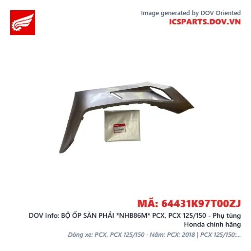 BỘ ỐP SÀN PHẢI *NHB86M* PCX, PCX 125/150 - Phụ tùng Honda chính hãng